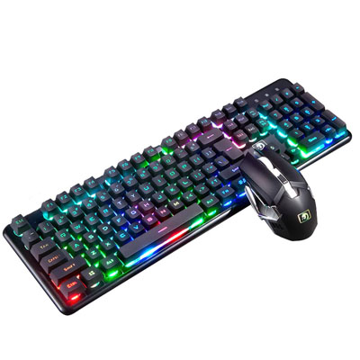 keyboard mouse Recharging Wireless Keyboard Gaming Mechanical Feeling Keyboards RGB Backlit